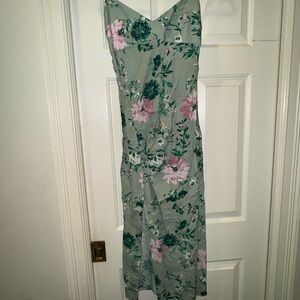 Zara Green and Pink Floral Dress